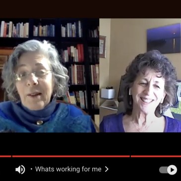 Video screenshot of Rabbi Malka Drucker talking with Rabbi Nadya Gross